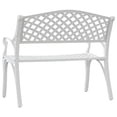 thumbnail image 3 of vidaXL Garden Bench 102 cm Cast Aluminium White, 3 of 4