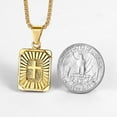 thumbnail image 3 of Hermah Men Women 18-24inch Gold Filled Christian Cross Pendant Necklace Charm Box Chain Halloween Christmas Jewelry, 3 of 6