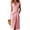 Pink, variant on ClodeEU Women's Sleeveless Collared Linen Blend Midi Shirt Dress,Button Front Wrap Dress with Pockets Black,Women's Plus L