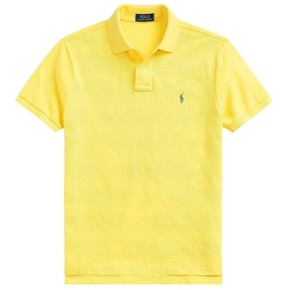 POLO RALPH LAUREN Men's Classic Fit Polo Shirt ((Spring/Summer 2022) Empire Yellow, X-Large)