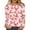 Light Pink, variant on IWRICH Women's Full Graphic Printed Long Sleeve T-Shirt Workout Tops Plus Size Outdoor Casual Tees Pink XL