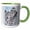 Green/White, variant on 3drose, Old Church of Concarneau Along Rue Turenne, Brittany, France, 11oz Two-tone Yellow Mug