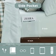 thumbnail image 5 of Regency Heights Full Size Bed in a Bag, 9 Pieces Green Plaid Comforter Set with Sheets and Side Pockets, Reversible Bedding Sets for All Seasons, 5 of 11