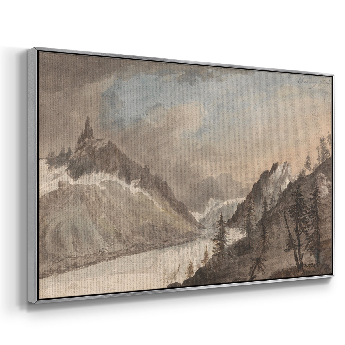 Vintage Landscape-CCCLXXIX By Wexford Home Framed in Silver Wood Gallery Wrapped Canvas 17 in. x 25 in.