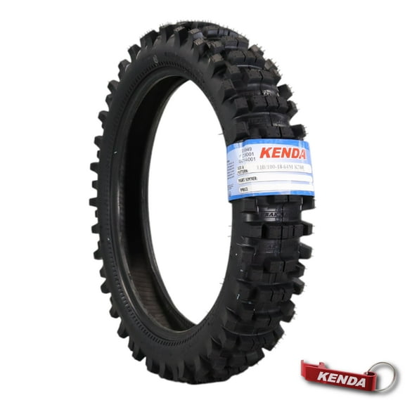 Kenda Trakmaster K760 110/100-18 Rear Tire for Motorcycles, Dirt Bikes, and City Bikes - Durable Off-Road & Street Performance with Keychain 110x100x18
