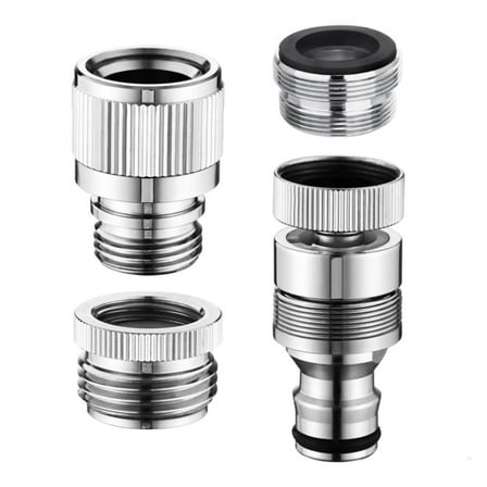 Rvaymup 4Pcs Reliable Faucet Adapter for Garden Hose and Shower Use Washer Connectors