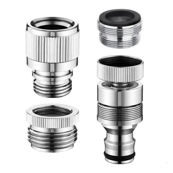 Rvaymup 4Pcs Reliable Faucet Adapter for Garden Hose and Shower Use Washer Connectors