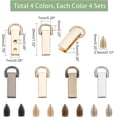 thumbnail image 3 of 16 Sets Handbag Side Clip Buckle 4 Colors Purse Suspension Clasp Hardware Metal Chain Strap Connector Link Hooks with D Ring 0.28 Inch Wide, 3 of 5