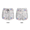 thumbnail image 3 of KLL America Landmarks2 Pattern Shorts Women,Athletic Shorts High Waisted Running Shorts Pocket Sporty Short Gym Elastic Workout Shorts-X-Large, 3 of 7