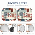 thumbnail image 5 of Picia Patchwork In Country Style 2 Piece Car Windshield Sun Shade Foldable | Foldable Sun Shield for Front Window Blocks UV Rays and Keeps Your Vehicle Cool-Small, 5 of 7