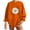 Orange#2, variant on Utoimkio Women's Oversized Sweatshirts Casual Print Pullover Tops Loose Fit Lightweight Long Sleeve Shirts Casual Fall Outfits