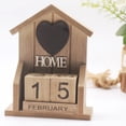thumbnail image 4 of Bloques de Calendario de Madera BLESIY Decoración de Hogar y Oficina Parte Superior Triangular Marrón 2 Piezas, 4 of 8