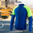 thumbnail image 4 of yeacher Men's All-Season Cycling Jacket with Reflective Strips, UV Protection, and Multiple Pockets - Dark Blue, XL, 4 of 6