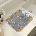 thumbnail image 4 of Yayeee Dish Drying Mat for Kitchen Counter 16" x 18" Microfiber Super Absorbent Coffee Decorative Pad, Gray Halloween Dancing, 4 of 9