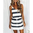 thumbnail image 1 of Drawstring Pocket Striped Camisole Dress Dresses_b, 1 of 2