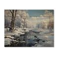 thumbnail image 3 of Designart "Serene Snowy Winter I" Landscapes Print on Natural Pine Wood, 3 of 5