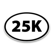 Magnet Me Up 25K Marathon Black Oval Magnet Decal, 4x6 In, Vinyl Automotive Magnet