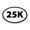 25K Black, variant on Magnet Me Up 25K Marathon Inverted Pink Oval Magnet Decal, 4x6 In, Vinyl Automotive Magnet