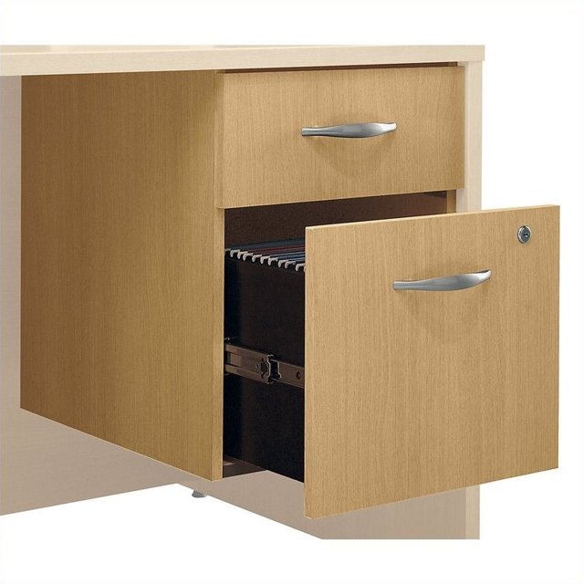 Series C 2 Drawer Pedestal (Assembled) in Light Oak - Engineered Wood