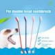 thumbnail image 1 of Double Tip Cat Dog Finger Toothbrush Long Handled Dual Ended Pet Toothbrush Pet Supplies, 1 of 4