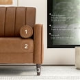 thumbnail image 3 of Bush Home Max 54W Loveseat in Buffed Camel Vegan Leather, 3 of 5