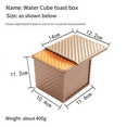thumbnail image 4 of 2X Mini Loaf Pan with Lid, 0.55Lb(250G) Dough Capacity Non-Stick Square Toast Box for Oven Baking, 4 of 7