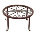 thumbnail image 6 of Jlong 4Pack Wrought Iron Flower Pot Round Hollow-out Plant Stand Flower Shelf House Decor Rack Holder Garden Shelves, 6 of 9