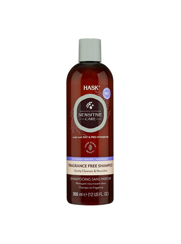 Hask Sensitive Care Fragrance Free Shampoo, 12oz