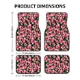 thumbnail image 2 of Sikiie Blooming Meadow Car Foot Mat Set of 4 Pieces Basics Universal Fit Rubber Carpet Floor Mats For Car SUV Van & Truck, 26.8"L x 17.3"W (Front), 13"L x 17.3"W(Rear), 2 of 6