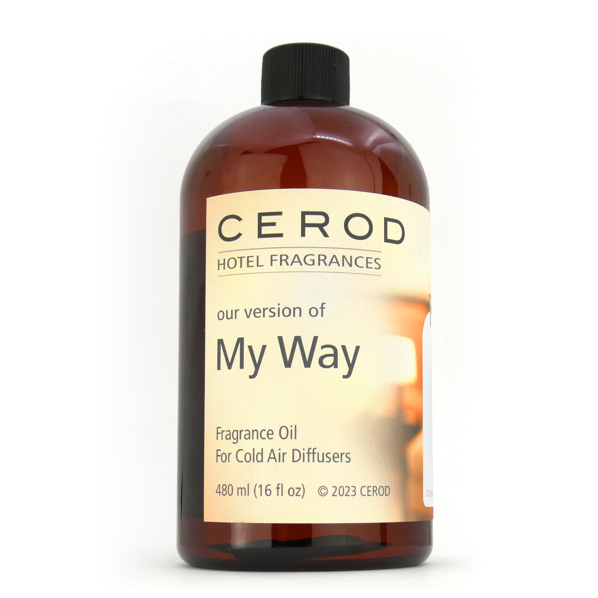 CEROD - Hotel Scents - My Way Fragrance Oil - 16 Fl Oz - for Cold Air Diffusers – Luxury Hotel Aromatherapy Oil Scents for Home & Office - Sandalwood, Cedar, Vetiver, Tuscan Leather & Musk