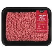 Angle View: All Natural* 80% Lean/20% Fat Ground Beef Chuck Tray, 2.25 lb