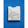 thumbnail image 3 of Whales Drawing Sweatshirt Women -Image by Shutterstock, Female 3X-Large, 3 of 4