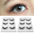 thumbnail image 3 of GROFRY Dense 3 Pair/Box False Eyelashes Fluffy Handmade Lash Faux Mink Hair 3D Eyelashes Extension for Eye Makeup, 3 of 8