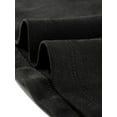 thumbnail image 6 of INSPIRE CHIC Women's Faux Suede Lapel Neck Long Sleeve A-Line Dress M Black, 6 of 7