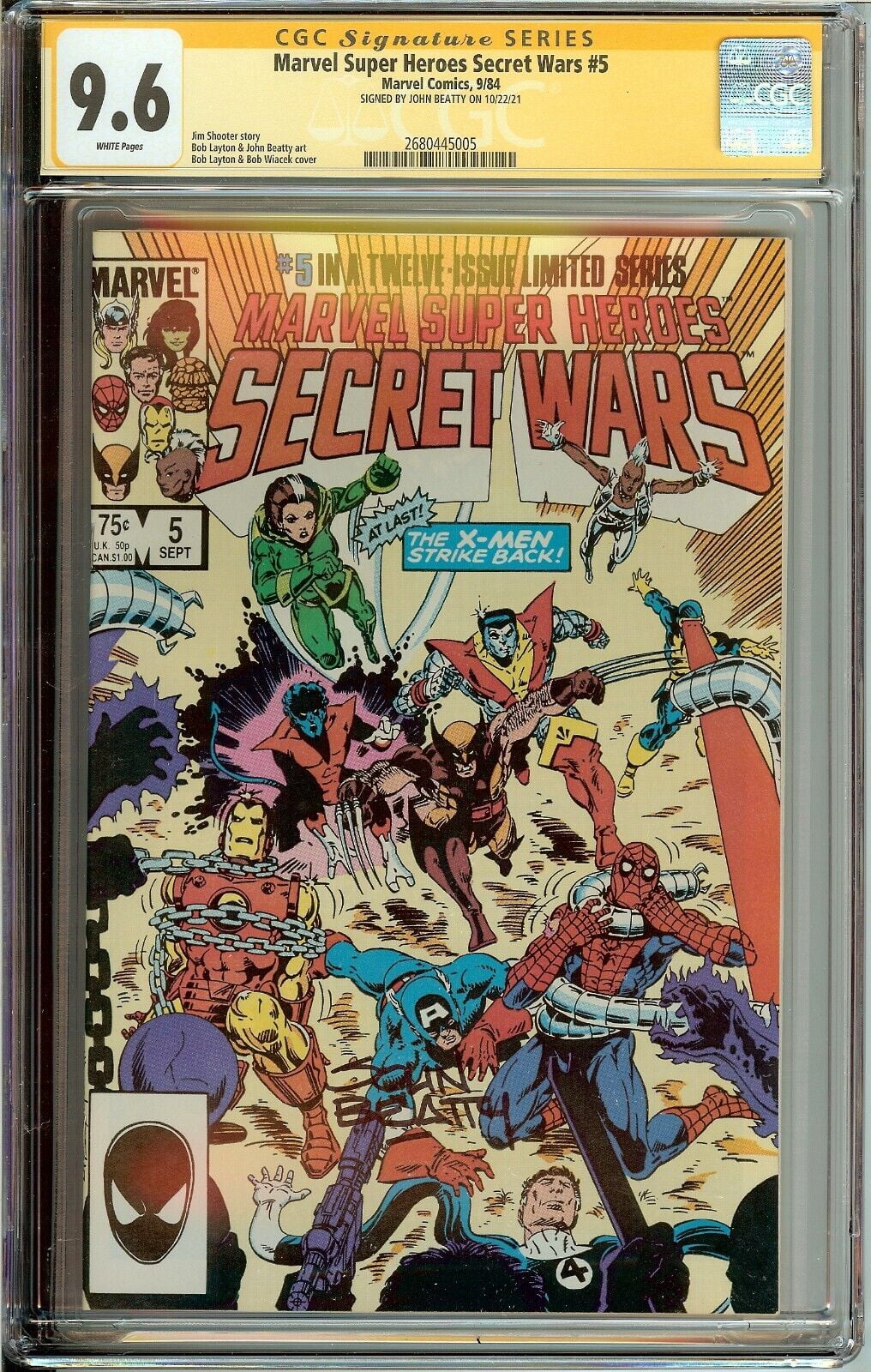 CGC Secret Wars 9.6 #5 Signed John Beatty