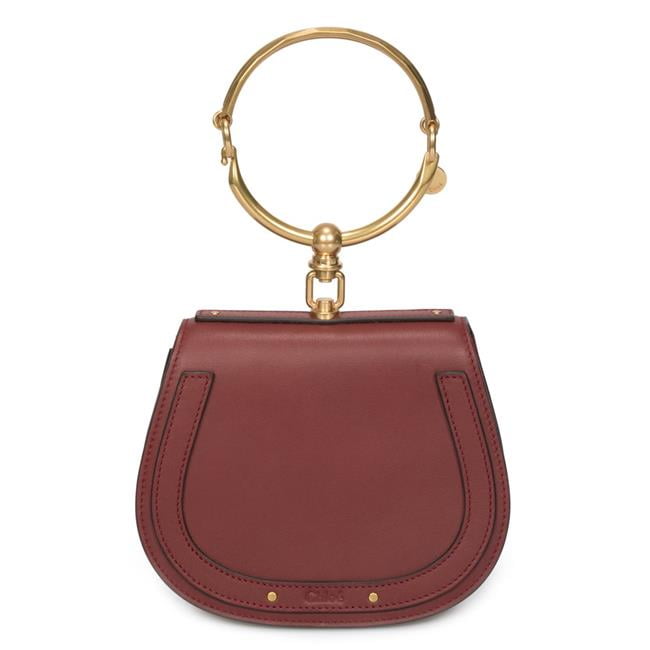 chloe burgundy handbag