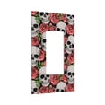 thumbnail image 2 of Kll Skull And Roses Wall Plate,Gloss Finish,Standard Size 1 - 5" X 3", Polycarbonate Thermoplastic,Electric Receptacle Plug Covers, 2 of 8