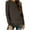 Brown, variant on fatyb Long Sleeve Shirts for Women Round Neck Basic Tee Tops Casual Solid Color Womens Soft T-Shirts