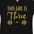 thumbnail image 4 of Inktastic 3rd Birthday Gold 3 Year Old Party Photo Girls Toddler T-Shirt, 4 of 5