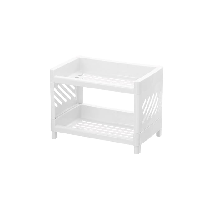 Organización de Cocina Y Almacenamiento Escritorio Estante de Almacenamiento de Doble Capa, Gabinete de Almacenamiento Cosmético, Estante de Clasificación de Condimentos de Cocina Ahuecado