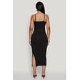 thumbnail image 4 of Womens Ribbed Knit Side Slit Cami Maxi Dress, 4 of 4