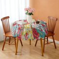 thumbnail image 3 of Round Tablecloth 60 Inch Polyester Occasions Cover flower Waterproof Stain Wrinkle Free for Dining, 3 of 5