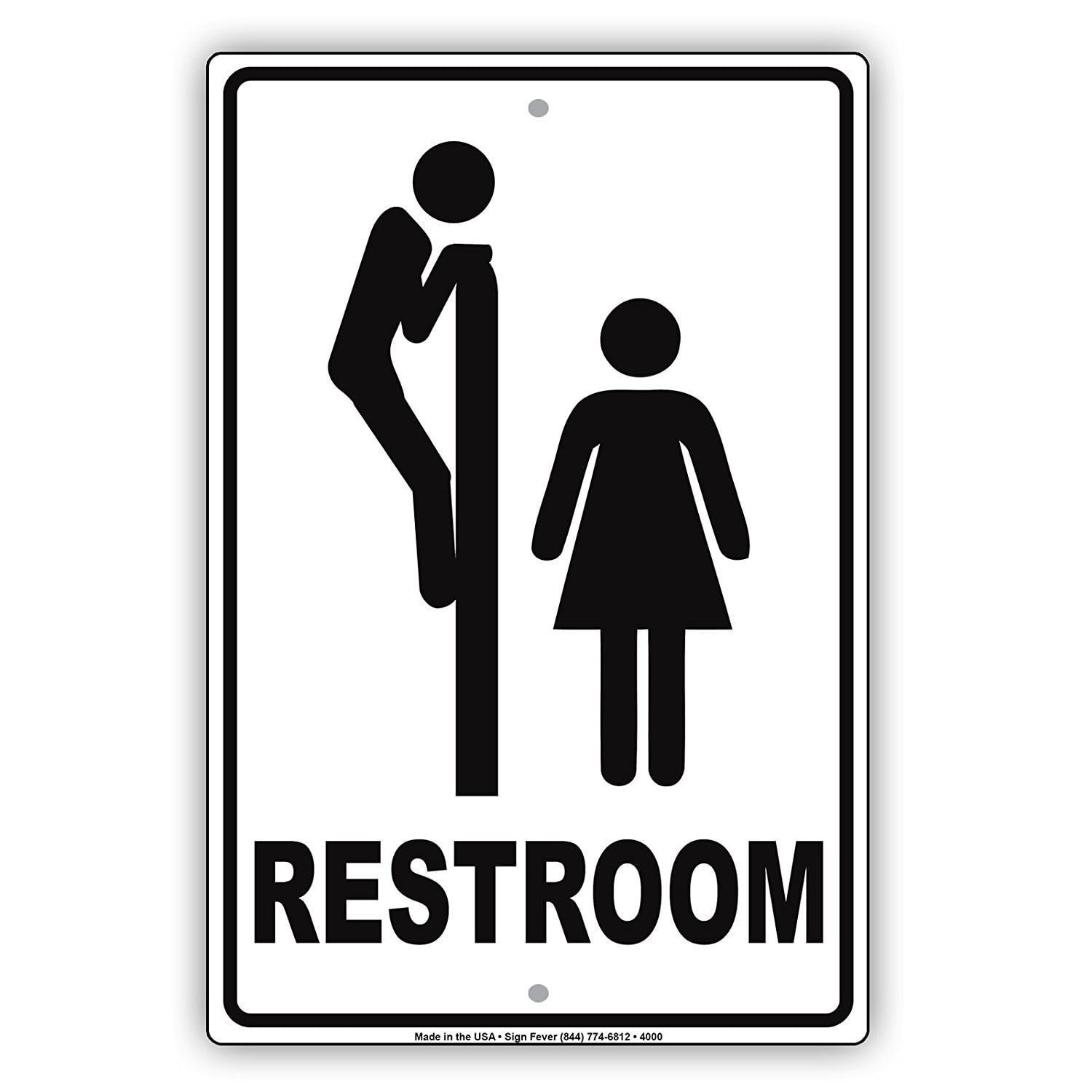 funny unisex bathroom sign