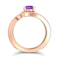 thumbnail image 4 of 2.50 Carat Round Cut Amethyst & Pink Sapphire Gemstone Stylish Anniversary Ring for Ladies Solid 14K Rose Gold Size 11.5 by Diamond-Capitals, 4 of 8