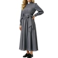thumbnail image 6 of Women's Nun Costume Long Sleeve Clergy Dress Maxi Length with Waist Tie and Collar for Halloween Cosplay Theatrical Roleplay Outfit Religious Habit Dress Up, 6 of 6