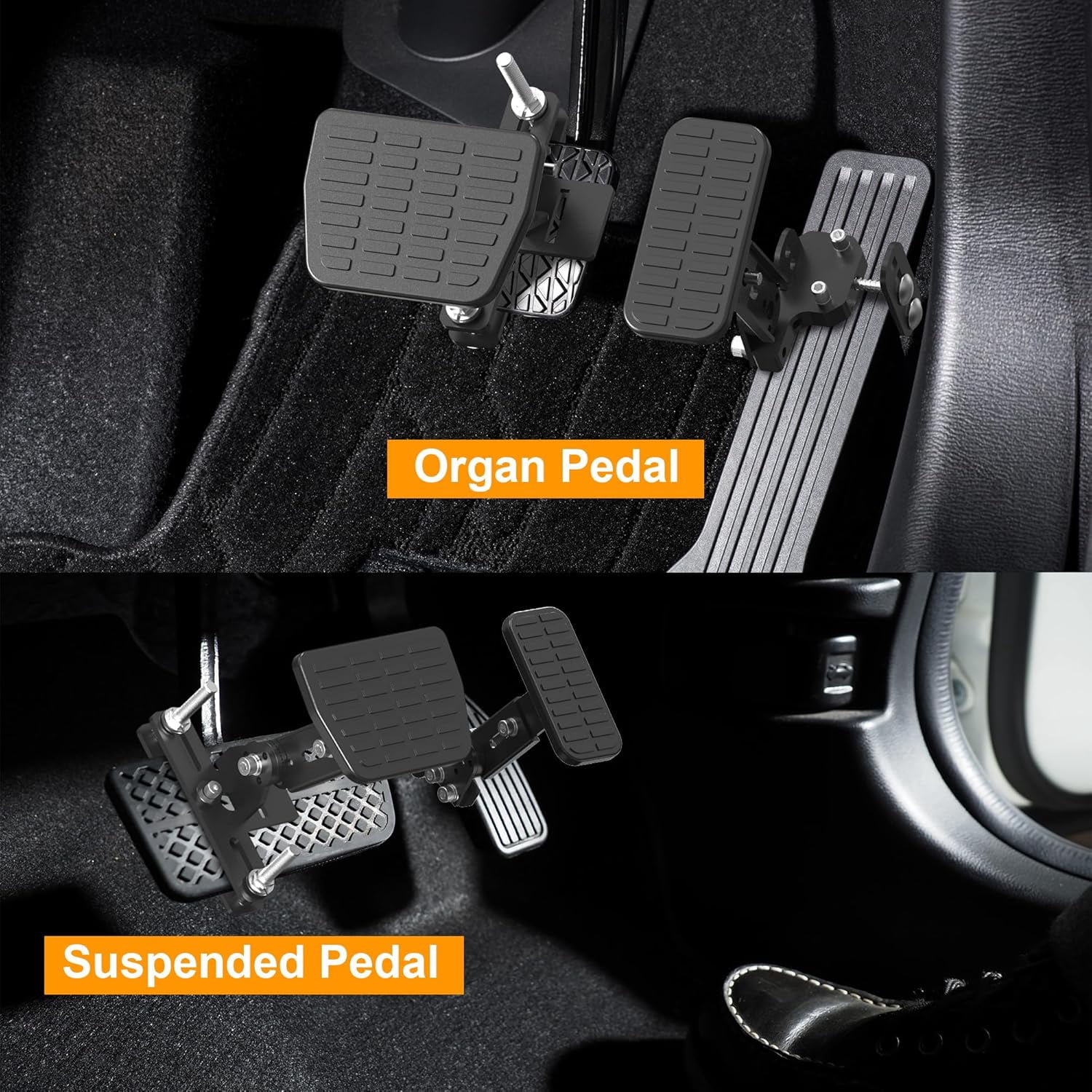 OceanicEcho Gas & Brake Pedal Extenders for Cars, Adjustable Length & Angle Accelerator and Brake Pedal Extensions, Universal Automotive Interior Accessory