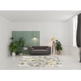 thumbnail image 2 of 6' X 9' Grey And Gold Abstract Power Loom Stain Resistant Area Rug, 2 of 5