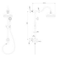 thumbnail image 5 of Exposed Shower Combo Set, Complete Shower System with Rough in-Valve, 5 of 5