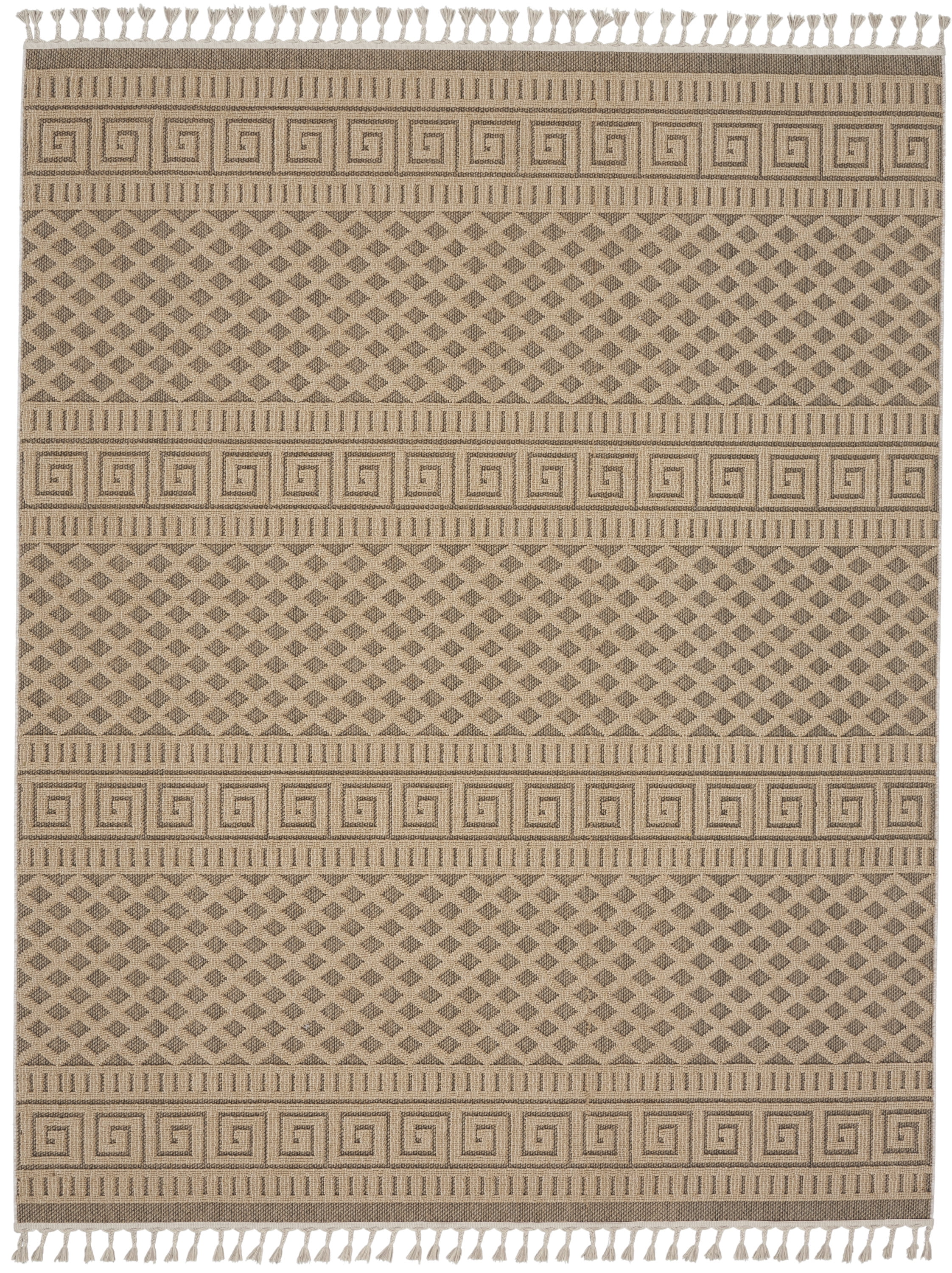 Nourison Elwood Moroccan Modern Mocha 9' x 12'2" Area Rug, (9' x 12')