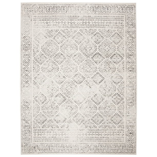 Safavieh Tulum Ophelia Bordered Geometric Area Rug, Ivory/Grey, 9' x 12